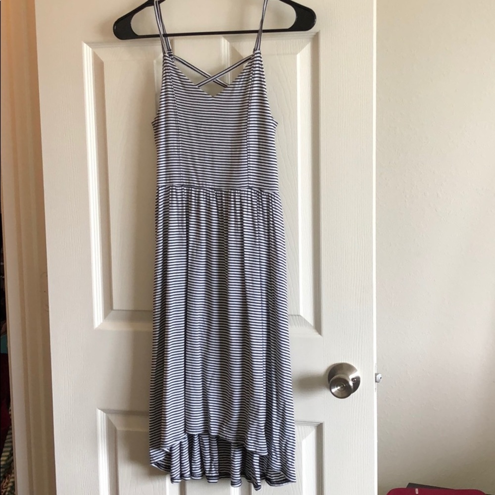 Striped High Low Summer Dress